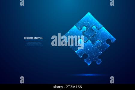 Pezzi del puzzle. Icona seghetto alternativo. Concetto di soluzione aziendale e di lavoro di squadra Illustrazione Vettoriale