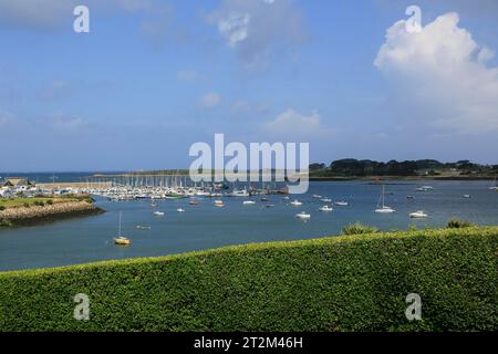 Port de l'Aber Wrach, Landeda, Pays des Abers, Departement Finistere Penn-ar-Bed, Region Bretagne Breizh, Francia Foto Stock