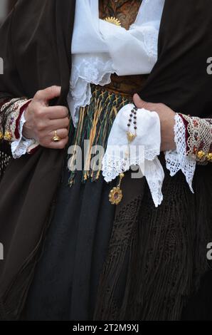 Sant'Antioco, Sardegna - 04.16.2018: Processione religiosa di Sant'Antioco Foto Stock