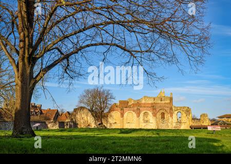 Canterbury, Regno Unito - 23 dicembre 2015: le rovine di Sant Agostino Abbe a Canterbury come si vede il 23 di dicembre, 2015. Abbazia fu fondata nel 59 Foto Stock