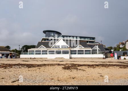 Gylly Beach Cafe, Falmouth, Regno Unito Foto Stock