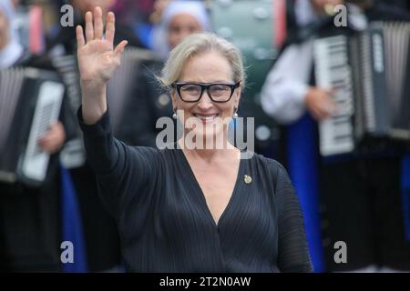 Oviedo, Asturie, 20 ottobre 2023: Il Premio Principessa delle Asturie per le Arti, Meryl Streep durante il Blue Carpet of the Princess Awards 2023, il 20 ottobre 2023, a Oviedo, in Spagna. Credito: Alberto Brevers / Alamy Live News. Foto Stock