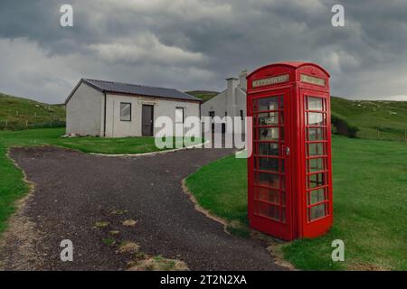 L'ex ufficio postale di Scarista, Isola di Harris, Scozia. Foto Stock