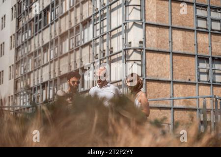 Collaborazione di successo nella progettazione di architetture urbane Foto Stock