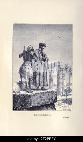 Ibn Batuta in Egitto, illustrazione del XIX secolo Foto Stock