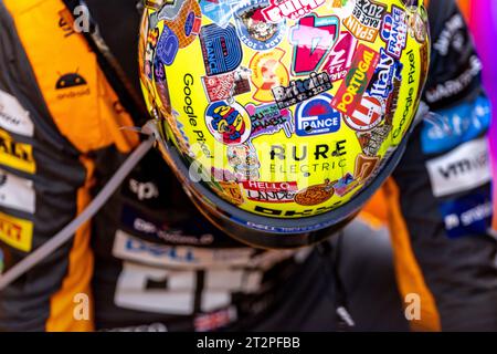 Austin, Texas - 20 ottobre 2023: Lando Norris, pilota della 4 McLaren F1, gareggia nel Gran Premio degli Stati Uniti di Lenovo sul circuito delle Americhe. Crediti: Nick Paruch/Alamy Live News Foto Stock