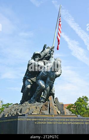 Monumento Iwo Jima, Washington DC. United States Marine Corps War Memorial, vicino a Rosslyn, Arlington County, Virginia, USA Foto Stock