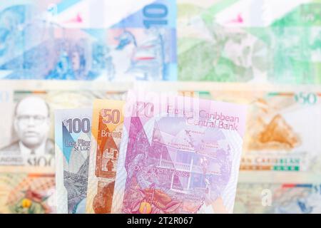 Soldi dei Caraibi orientali - dollaro una priorità bassa di affari Foto Stock