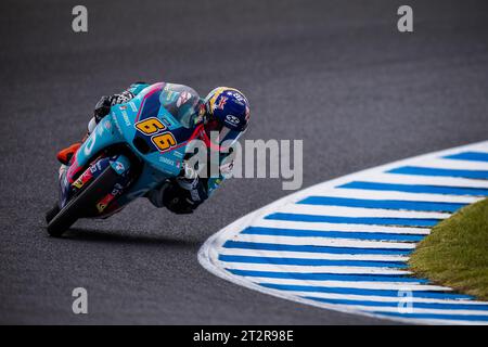 Melbourne, Australia, 21 ottobre 2023. KELSO Joel (JKel) di AUS sul CFMOTO Racing PruestelGP CFMOTO durante il MotoGP australiano al Phillip Island Grand Prix Circuit il 21 ottobre 2023 a Melbourne, in Australia. Credito: Santanu Banik/Speed Media/Alamy Live News Foto Stock