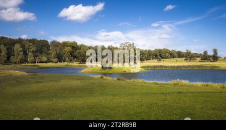 Splendido paesaggio a Jægersborg, parco dei cervi, Danimarca Foto Stock