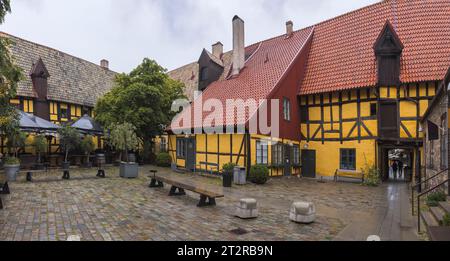 Piccola e affascinante piazzetta a Malmo, Svezia Foto Stock
