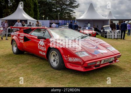 1984 Lamborghini Countach 5000 S, in mostra al Salon Privé Concours d'Elégance Motor show tenutosi a Blenheim Palace. Foto Stock