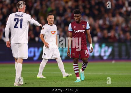 Mohammed Kudus del West Ham United - West Ham United contro Backa Taviera, UEFA Europa League, London Stadium, Londra, Regno Unito - 21 settembre 2023 Foto Stock