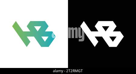 Logo HB, monogramma HB, logo HB iniziale, logo HB lettera, icona, vettore Illustrazione Vettoriale