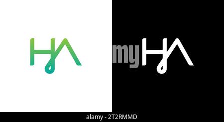 Logo HA, monogramma ha, logo ha iniziale, logo ha lettera, icona, vettore Illustrazione Vettoriale