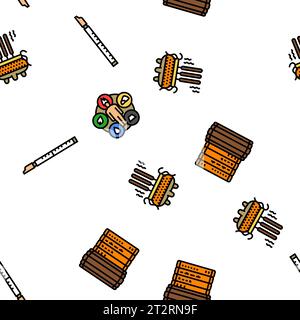 taoismo yang yin ying chinese vector seamless pattern Illustrazione Vettoriale