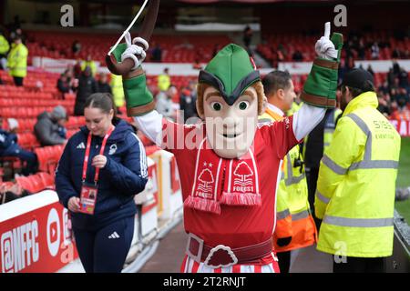 The City Ground, Nottingham, Regno Unito. 21 ottobre 2023. Premier League Football, Nottingham Forest contro Luton Town; mascotte Nottingham Forest Credit: Action Plus Sports/Alamy Live News Foto Stock