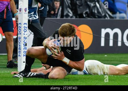 Julien Mattia / le Pictorium - Argentina contro nuova Zelanda, allo Stade de France - 20/10/2023 - Francia / Seine-Saint-Denis / Saint-Denis - Jordie Barrett durante la semifinale di Coppa del mondo di rugby tra Argentina e nuova Zelanda allo Stade de France il 20 ottobre 2023. Foto Stock