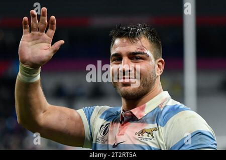 Julien Mattia / le Pictorium - Argentina contro nuova Zelanda, allo Stade de France - 20/10/2023 - Francia / Seine-Saint-Denis / Saint-Denis - Facundo Isa durante la semifinale di Coppa del mondo di rugby tra Argentina e nuova Zelanda allo Stade de France il 20 ottobre 2023. Foto Stock