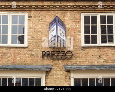 Ristorante prezzo chiuso a Ely, Cambridgeshire, Inghilterra Foto Stock