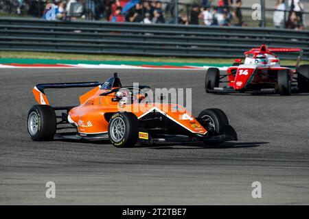 Austin, Etats Unis. 20 ottobre 2023. 04 AL QUBAISI Hamda (are), MP Motorsport, Tatuus F4-T421, azione durante la 7a prova della F1 Academy 2023 dal 20 al 22 ottobre, sul circuito delle Americhe, ad Austin, USA - foto Xavi Bonilla/DPPI Credit: DPPI Media/Alamy Live News Foto Stock