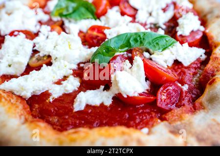 Pizza con formaggio di capra, Firenze, Toscana, Italia, Europa Foto Stock