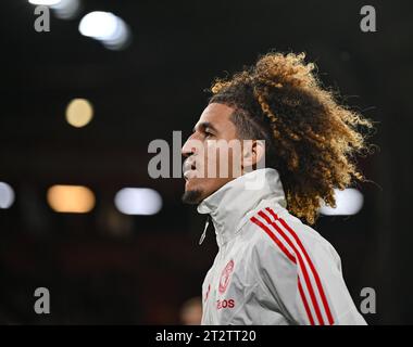 Bramall Lane, Sheffield, Regno Unito. 21 ottobre 2023. Premier League Football, Sheffield United contro Manchester United; Hannibal Mejbri del Manchester United Credit: Action Plus Sports/Alamy Live News Foto Stock