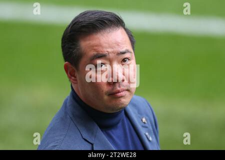 Swansea, Regno Unito. 21 ottobre 2023. Leicester City Owner Aiyawatt Srivaddhanaprabha durante la partita del campionato Sky Bet Swansea City vs Leicester City al Swansea.com Stadium, Swansea, Regno Unito, 21 ottobre 2023 (foto di Craig Anthony/News Images) a Swansea, Regno Unito il 21/10/2023. (Foto di Craig Anthony/News Images/Sipa USA) credito: SIPA USA/Alamy Live News Foto Stock