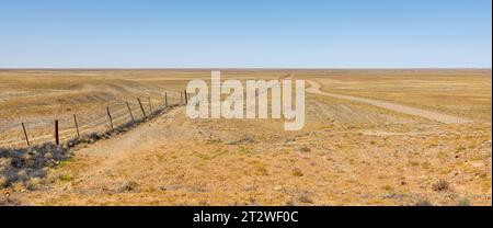 Recinzione per cani o dingo nell'entroterra dell'Australia meridionale Foto Stock