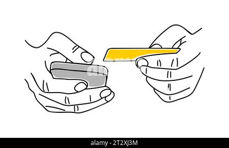 Online banking, carta di credito per il pagamento e app mobile Illustrazione Vettoriale