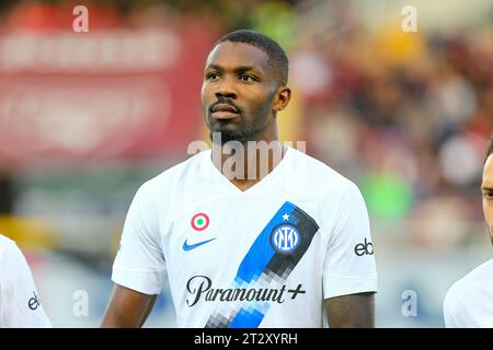 MARCUS THURAM dell'Inter durante la partita di serie A tra Torino FC e FC Inter il 21 ottobre 2023 allo Stadio Olimpico grande Torino di Torino Foto Stock