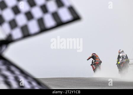 Phillip Island, Australia. 22 ottobre 2023. Gare di Moto2 e Moto3 del Gran Premio d'Australia di MotoGP sul circuito di Phillip Island. 22 ottobre 2023 in foto: Moto3 Deniz Oncu Carreras de Moto2 y Moto3 del Gran Premio de MotoGP de Australia en el circuito Internacional de Phillip Island. 22 de Octubre de 2023 POOL/ MotoGP.com/Cordon le immagini della stampa saranno esclusivamente per uso editoriale. Credito obbligatorio: © motogp.com credito: CORDON PRESS/Alamy Live News Foto Stock