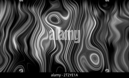 Schema del liquido a impulsi con linee. Movimento. Pattern con cerchi curvi e linee a impulsi. Schema topografico con pulsazioni luminose di energia Foto Stock