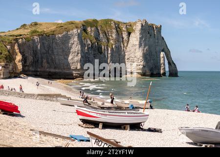 Bellissime scogliere di gesso bianco vicino a Etretat in Normandia. France vvvbvanbree fotografie Foto Stock