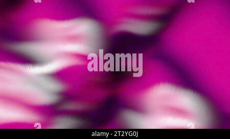 Bellissime onde fluide di liquido viola e rosa. Movimento. Linee ondulate Fantasy con effetto gradiente. Foto Stock