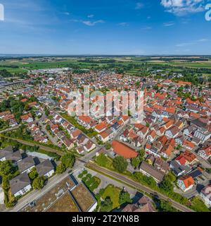 Vista aerea della città termale di Bad Saulgau nell'alta Svevia Foto Stock