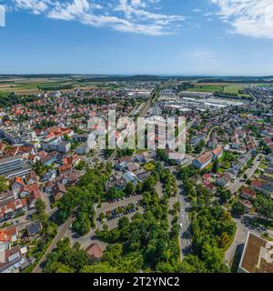 Vista aerea della città termale di Bad Saulgau nell'alta Svevia Foto Stock