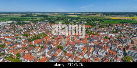 Vista aerea della città termale di Bad Saulgau nell'alta Svevia Foto Stock