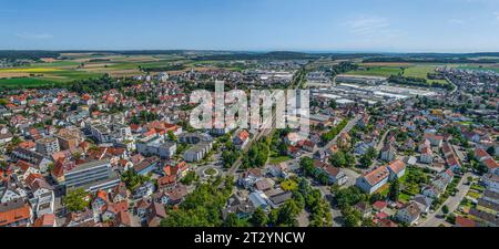 Vista aerea della città termale di Bad Saulgau nell'alta Svevia Foto Stock