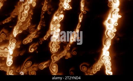 Animazione 3D per metamorfosi delle cellule astratte. Movimento. Linee di molecole sfocate. Foto Stock