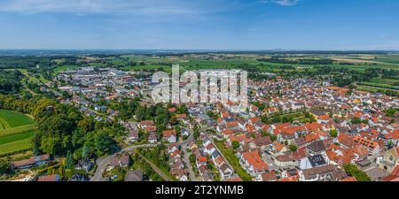 Vista aerea della città termale di Bad Saulgau nell'alta Svevia Foto Stock