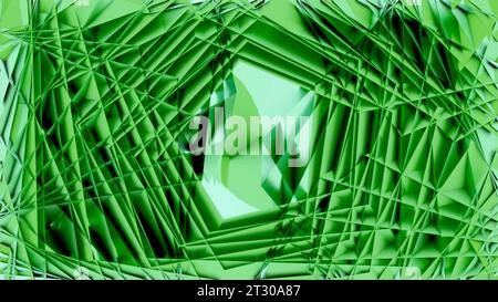 Sfondo chiaro blu e verde. Progettazione. Effetto caleidoscopio con modelli mutevoli realizzati nella grafica computerizzata. Foto Stock