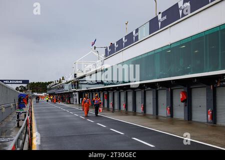 Phillip Island, Australia. 22 ottobre 2023. Phillip Island, Australia, domenica 22 ottobre: La MotoGP Sprint viene cancellata a causa dei forti venti durante il Gran Premio di MotoGP Australian Motorcyle 2023. Immagine, foto e copyright a pagamento © PETERSON Mark ATP Images (PETERSON Mark/ATP/SPP) credito: SPP Sport Press Photo. /Alamy Live News Foto Stock