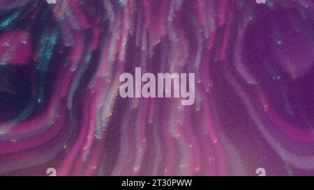 Purple background with fireworks made of sequins. Motion. Light rays of light of different colors made in 3d format. Foto Stock