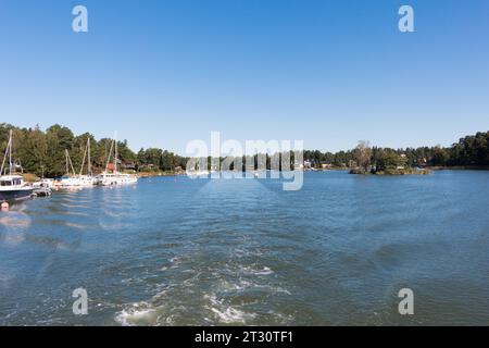 Splendido arcipelago intorno a Helsinki, capitale della Finlandia. Foto Stock