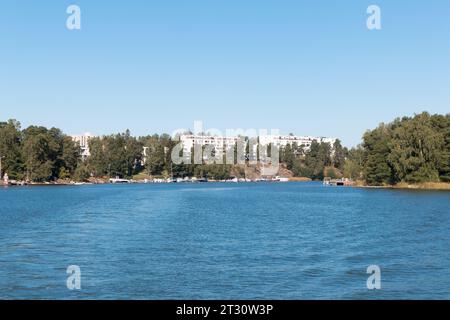 Splendido arcipelago intorno a Helsinki, capitale della Finlandia. Foto Stock