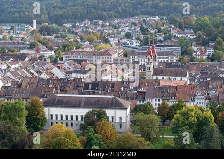 Vista sul centro storico di Winterthur (Svizzera) Foto Stock