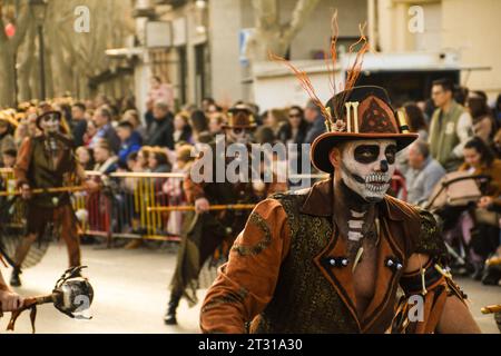 Carnevale invernale nella città di Manchego Foto Stock