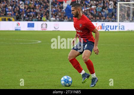 Genova, Italia. 22 ottobre 2023. Gennaro Tutino di Cosenza durante la partita di serie B UC Sampdoria vs Cosenza calcio allo stadio Luigi Ferrarsi di Genova il 22 ottobre 2023 credito: Agenzia fotografica indipendente/Alamy Live News Foto Stock