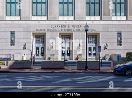 Ewing and Carroll, Trenton: Clarkson S Fisher Federal Building e United States Courthouse, al 402 di East State Street, fu costruito nel 1932. Foto Stock